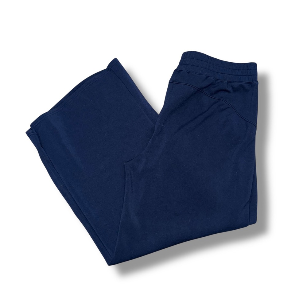 SPANX Wide Leg Cropped Pants Navy Blue 3X Comfort Stretch